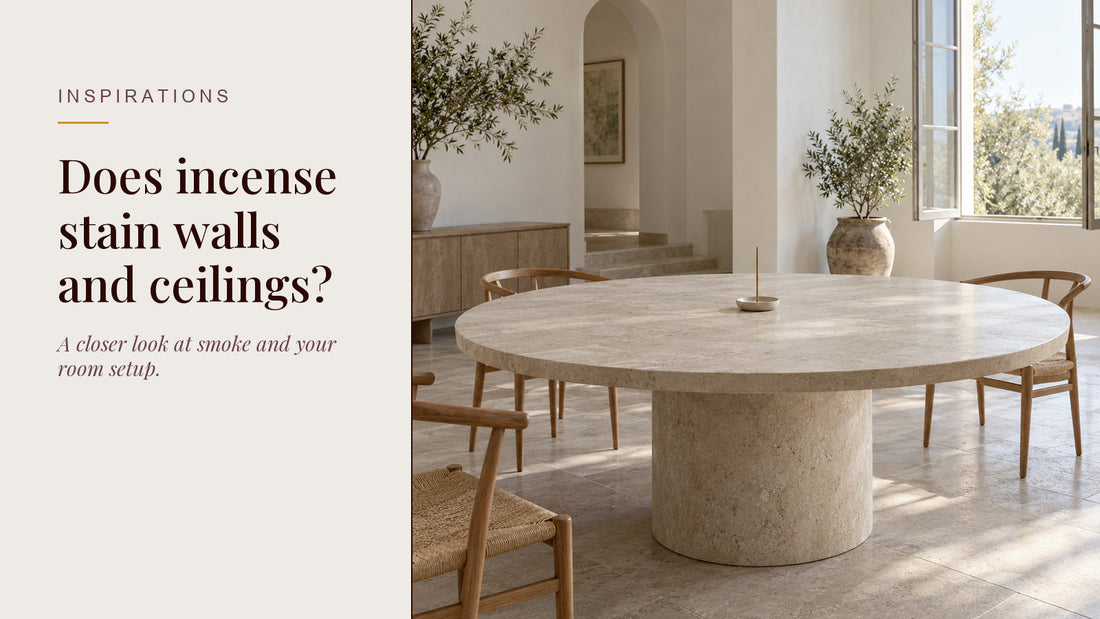INCENZO Inspirations — Does incense stain walls and ceilings. Editorial scene: safe distance.
