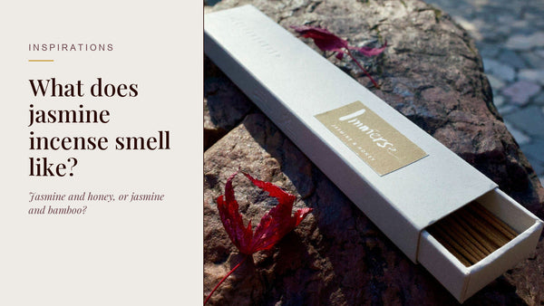 INCENZO Inspirations — What does jasmine incense smell like?. Immerse jasmine and honey incense on a rock with maple leaves.