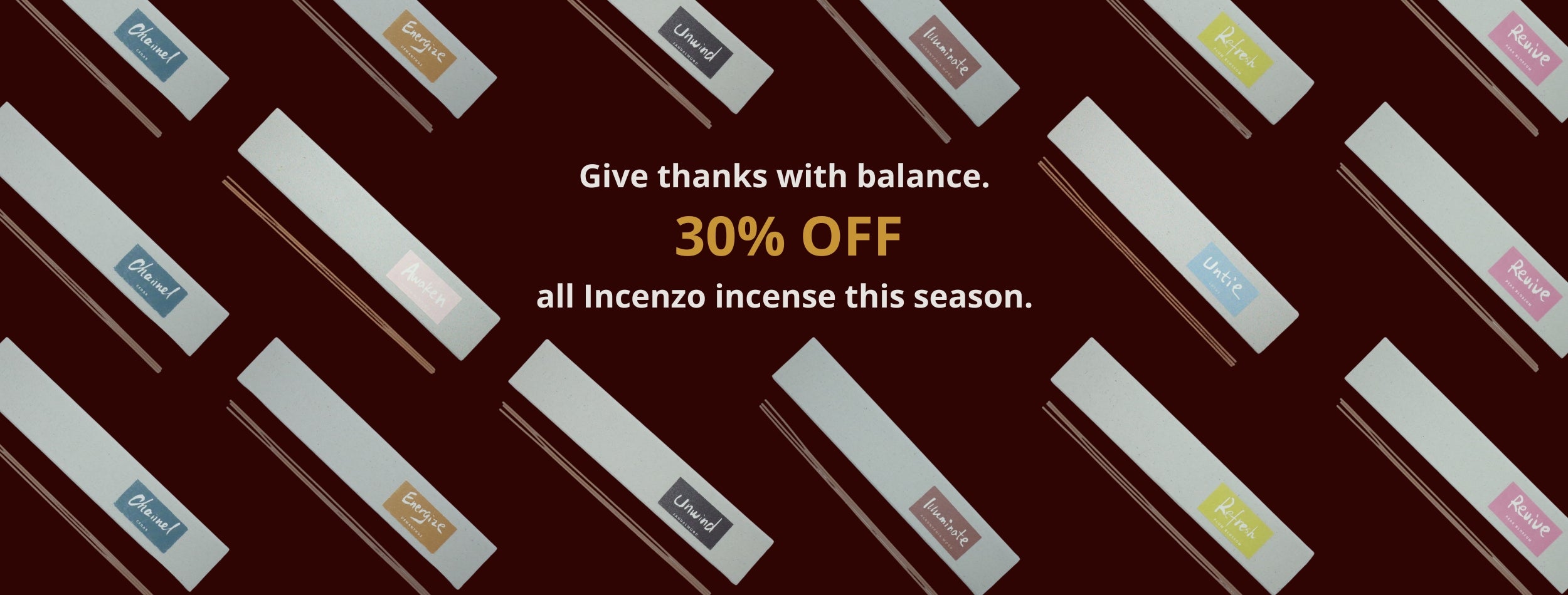 INCENZO Thanksgiving 2024 Promo Banner