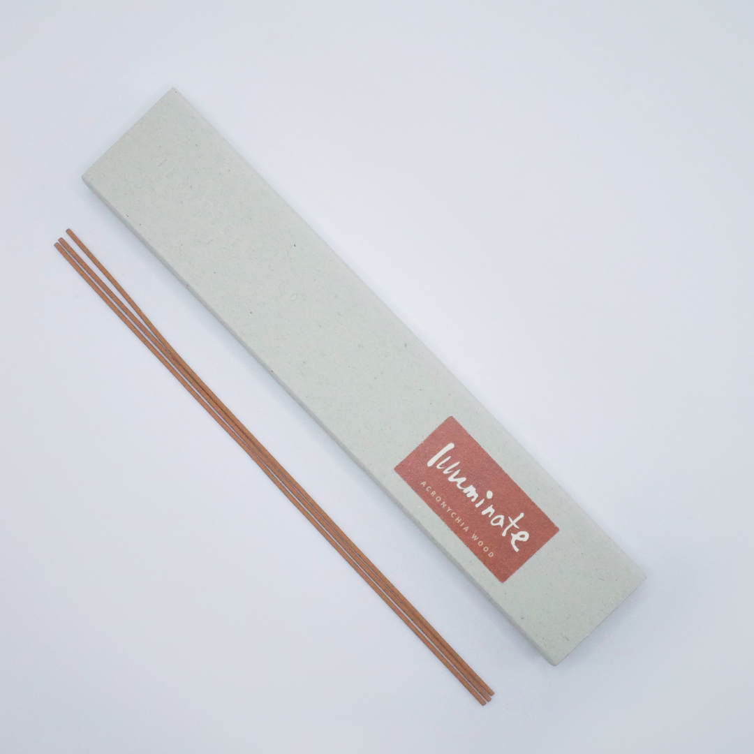 Acronychia Wood Incense box with incense sticks