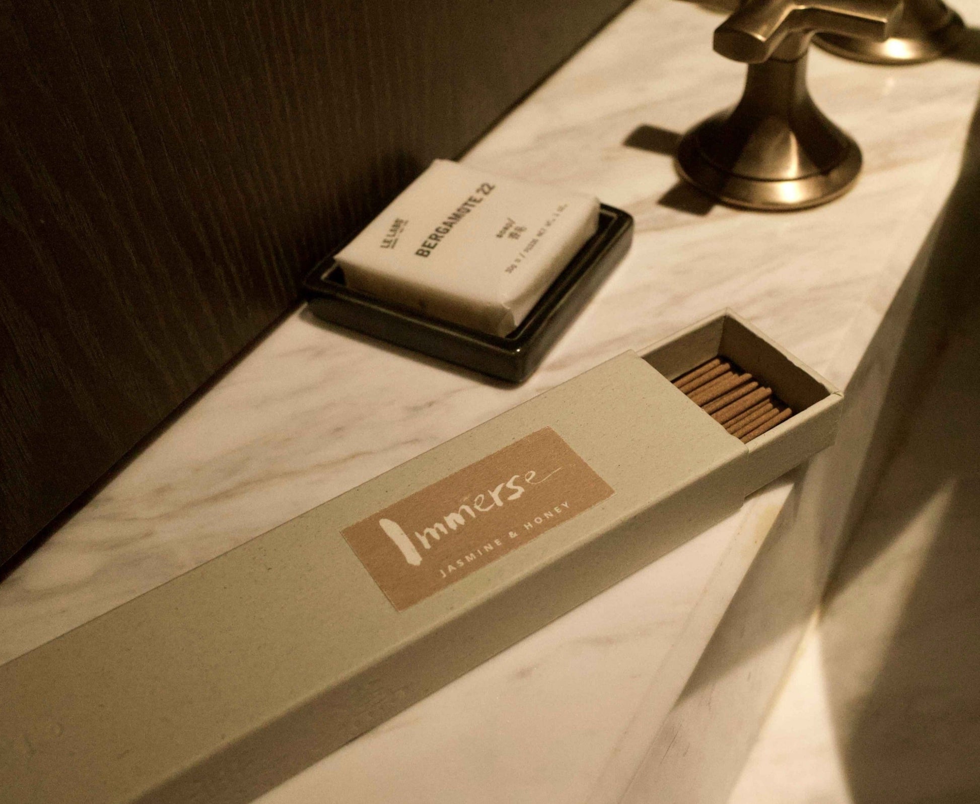 jasmine and honey incense in luxury hotel